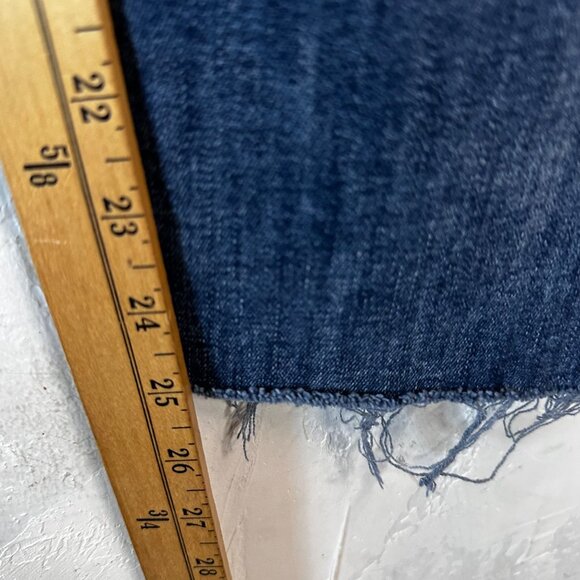 Mother Denim The Dropout Fray Moon Dark Jeans Womens 26 Stretch Comfort - Picture 9 of 13